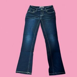 Squeeze Dark Indigo Flare Jeans